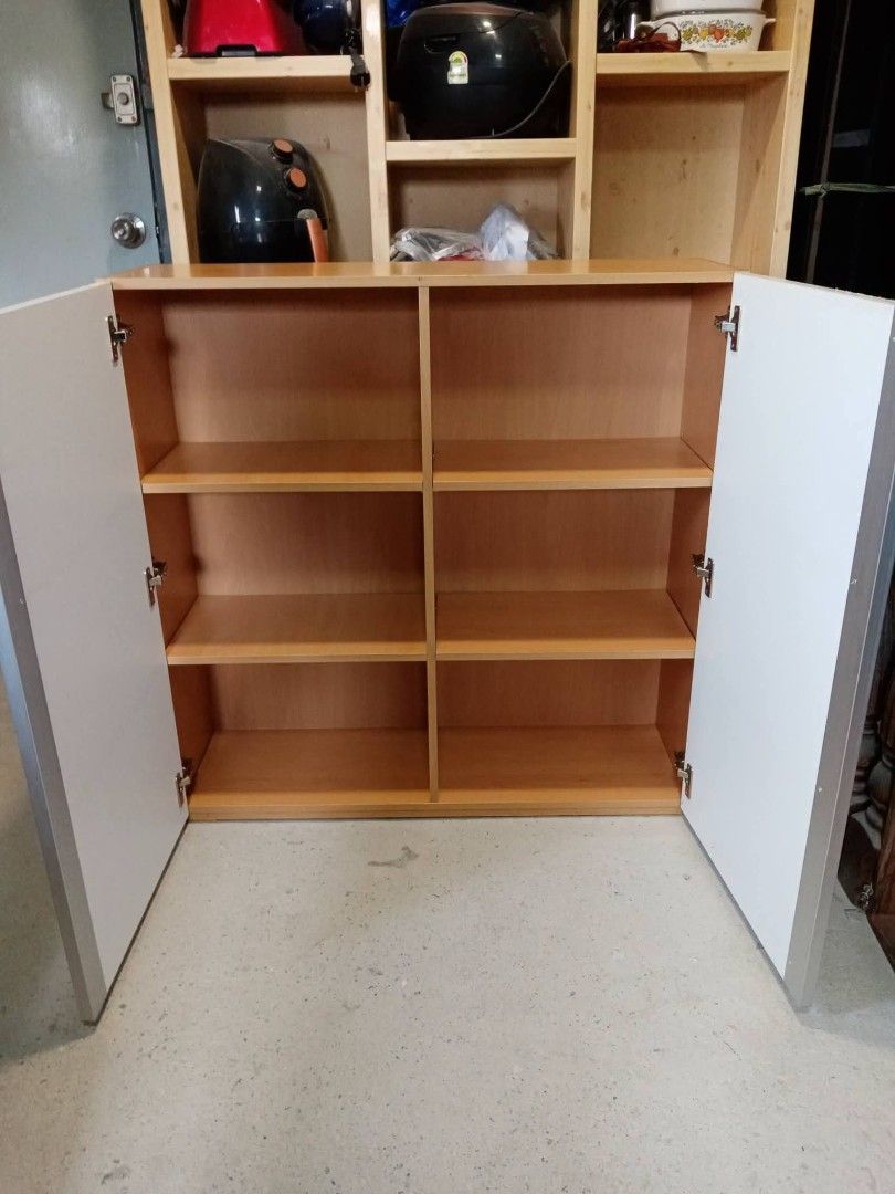 2 Door Kitchen Cabinet (Category: Bathroom & Kitchen Fixtures) located in Manila. Submitted by lynsantosmarcos (Listing ID 1462637078, Image 2). Description: 2 Door Kitchen Cabinet Adjustable and Removable Shelvings Size: 39 x 12.5 x 39 inches Height Guaranteed in Good Condition Ready to Use Pwede din hanging cabinet.
