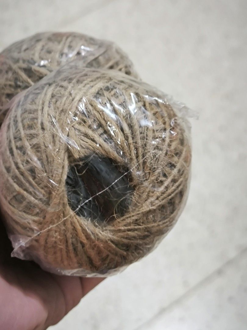 2 Rolls Jute Twine String Rope (Category: Clothes Drying Rack) located in Angeles City. Submitted by yellowbrickstore (Listing ID 1462473960, Image 2). Description: - Two rolls of natural brown jute twine - Ideal for crafts, gift wrapping, and general purposes - Strong and durable material - Nicely wrapped rolls, ready for your projects.