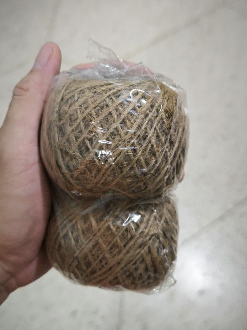 2 Rolls Jute Twine String Rope (Category: Clothes Drying Rack) located in Angeles City. Submitted by yellowbrickstore (Listing ID 1462473960, Image 1). Description: - Two rolls of natural brown jute twine - Ideal for crafts, gift wrapping, and general purposes - Strong and durable material - Nicely wrapped rolls, ready for your projects.