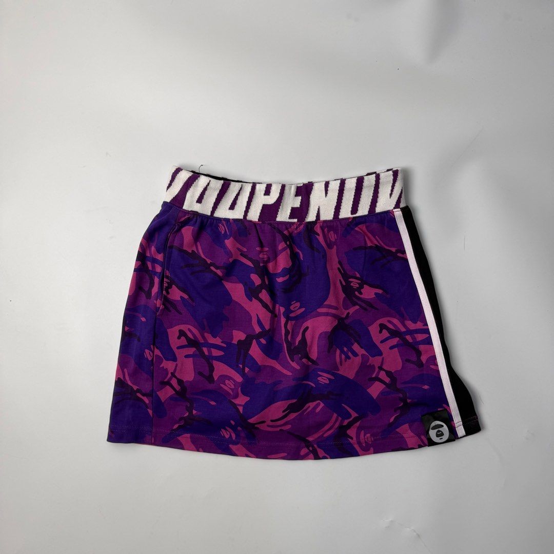 Aape Purple Camou Skirt (Category: Skirts) located in Quezon City. Submitted by beastmnl (Listing ID 1462534570, Image 1). Description: Size XS Waistline 27 up to 32 Length 15.5.