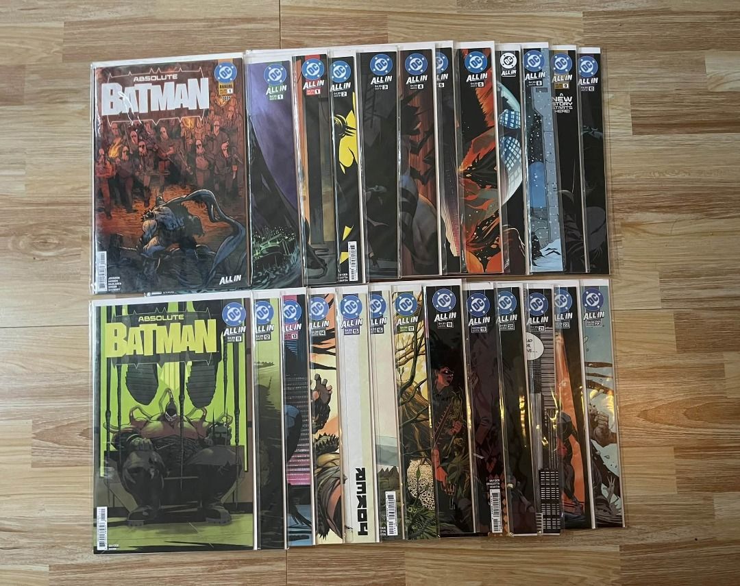 Absolute Batman #1-23 with Annual & Ark M (Category: Comics & Manga) located in Caloocan City. Submitted by mysticriver_dbcaf4 (Listing ID 1462575267, Image 1). Description: NEGOTIABLE FOR THE PRICE Details for the printings: First Printing: Absolute Batman Annual 1 Absolute Batman Ark M Absolute Batman # 2 Absolute Batman # 11 Absolute Batman # 12 Absolute Batman # 13 Absolute Batman # 14 Absolute Batman # 15 Absolute Batman # 16 Absolute Batman