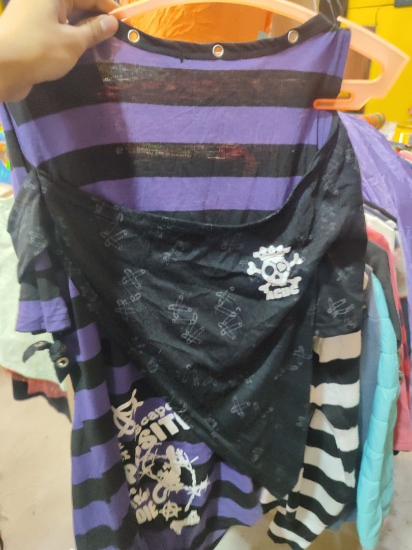 ACDC RAG Black Purple Horizontal Stripes Punk Gothic (Category: Others Tops) located in Iloilo. Submitted by cynehllevie (Listing ID 1462579223, Image 3). Description: 🍥SOLD starting price 🍥₱360 🍥bid increments ₱30.
