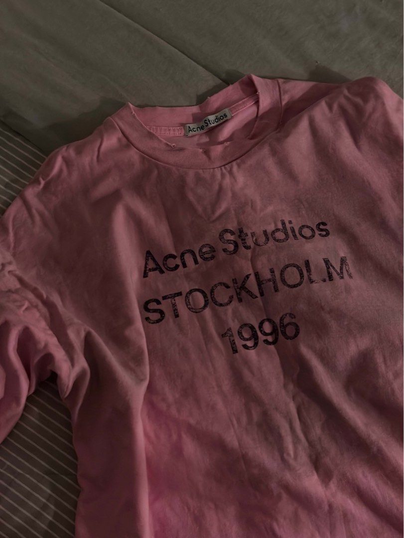 Acne Studios Stockholm in Pink (REP) (Category: Tshirts & Polo Shirts ) located in Manila. Submitted by naravitism (Listing ID 1462583897, Image 2). Description: Worn it once on my last bday. .