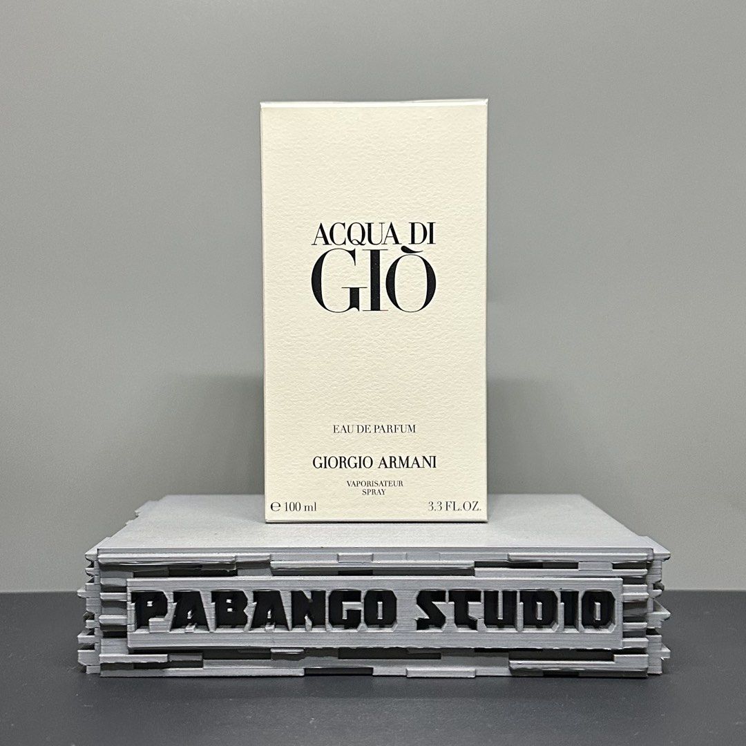 Acqua Di Gio EDP 100ml (Category: Fragrance & Deodorants) located in Manila. Submitted by shaider.spaceranger (Listing ID 1462643903, Image 1). Description: 📍 Sampaloc, Manila ✅ original ✅ brand new ✅ sealed.