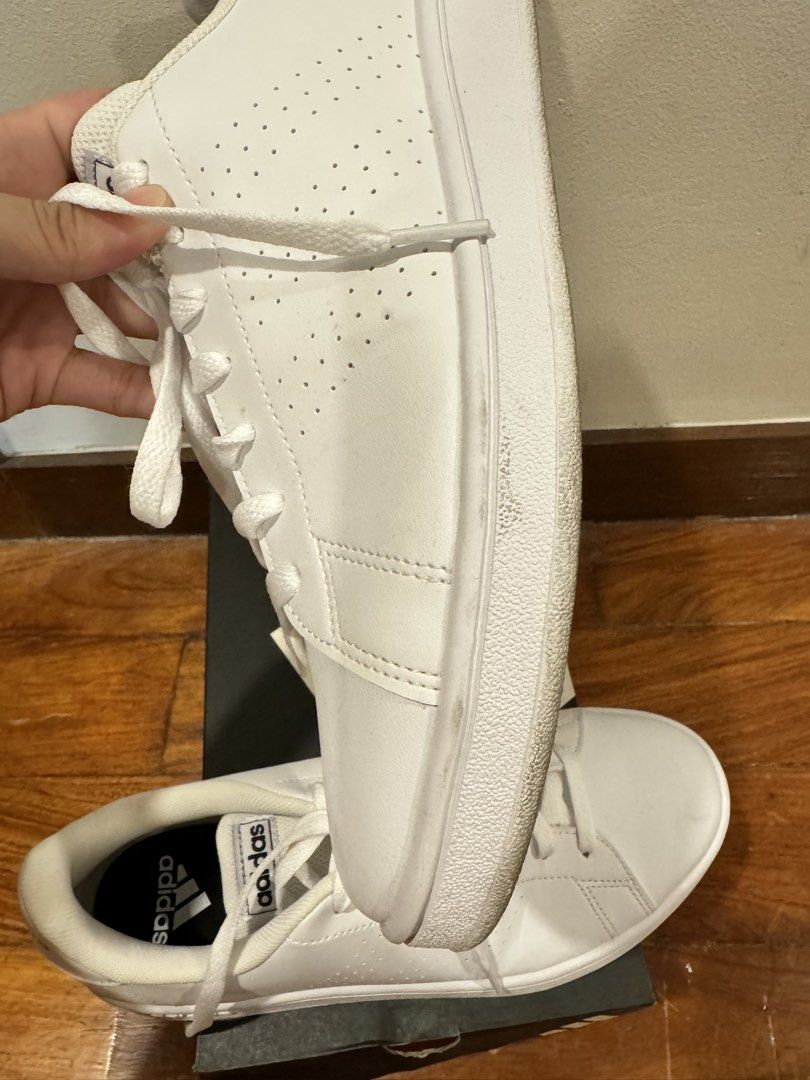 Adidas Advantage Base White GQ2064 US9.5 (Category: Sneakers) located in Quezon City. Submitted by moniquecloset (Listing ID 1462477387, Image 3). Description: Worn only once.