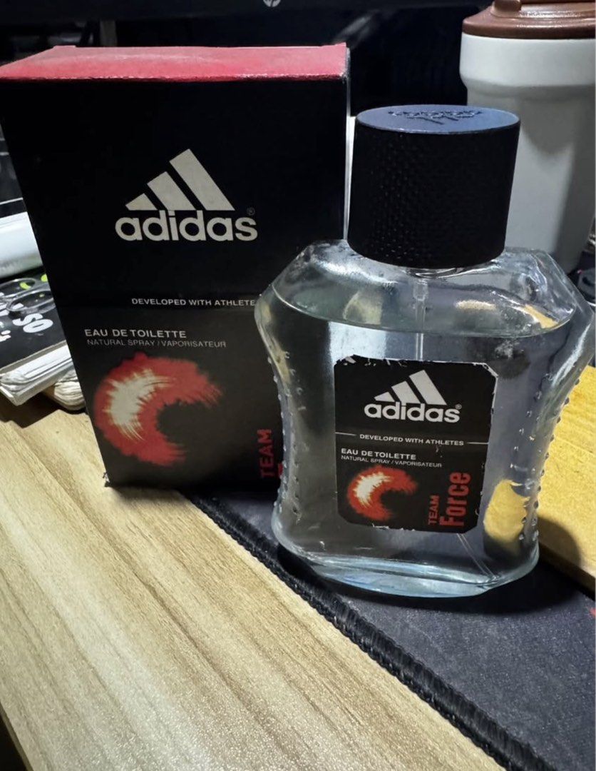 Adidas Fragrance Perfume (Category: Fragrance & Deodorants) located in Rizal. Submitted by paolosbodega (Listing ID 1462676657, Image 2). Description: - Gift from friend - Sprayed once, di ko type amoy. - Malakas, kanto palang amoy kana. - Natambak lang sa aparador..