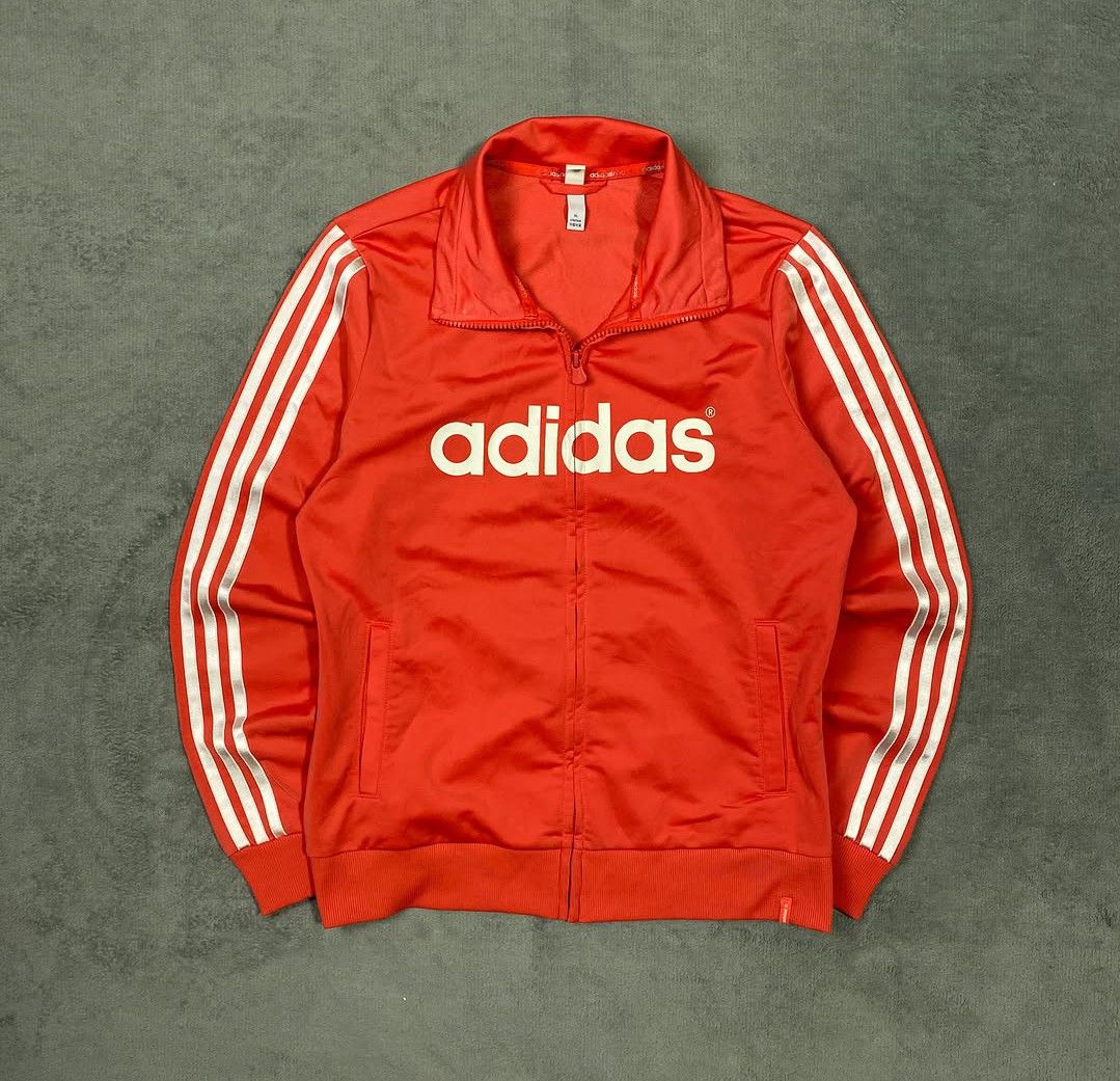 adidas orange spellout track jacket (Category: Coats, Jackets and Outerwear) located in Cavite. Submitted by nior1305 (Listing ID 1462625223, Image 1). Description: adidas orange track jacket size: xl on tag length: 24.5 width: 19.5 no issue condition: 10/10 mine: 500 .