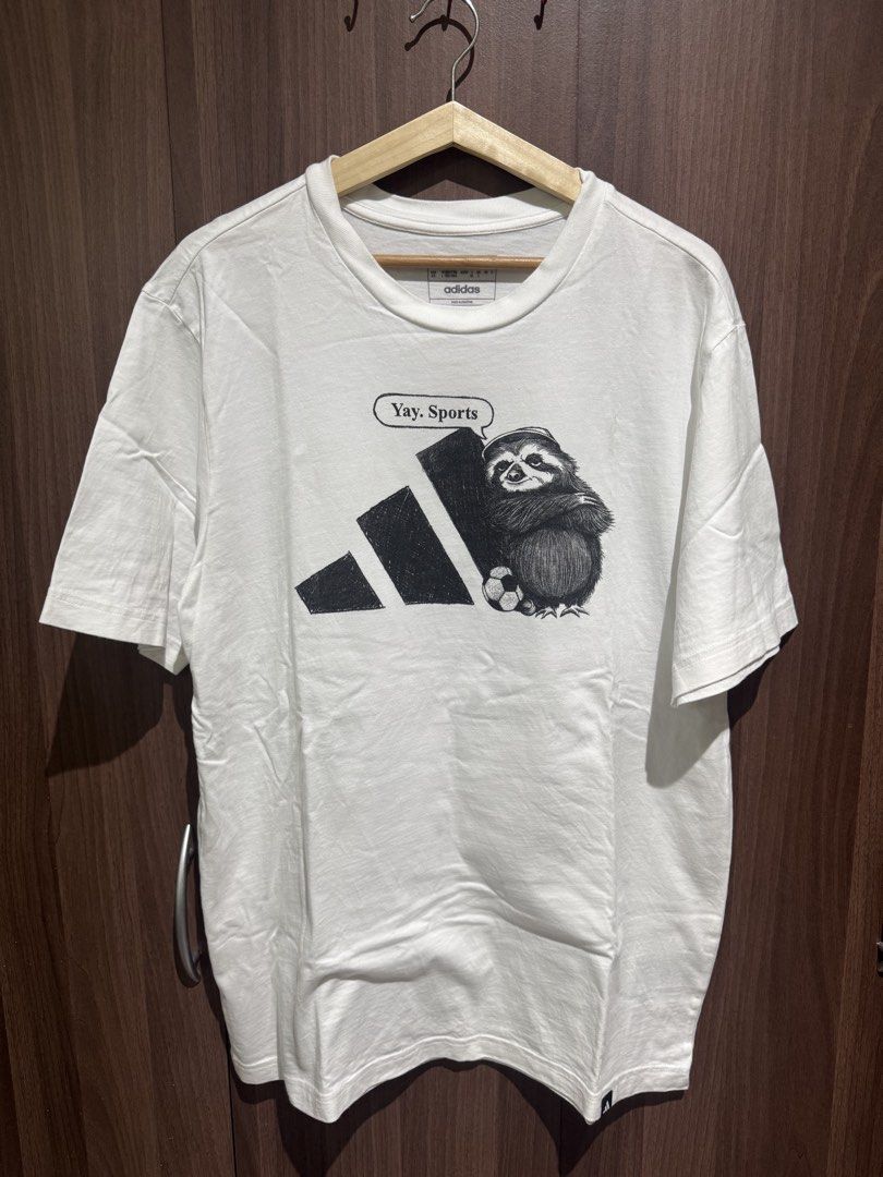 Adidas white t shirt (Category: Tshirts & Polo Shirts ) located in Valenzuela. Submitted by shop.spark.joy (Listing ID 1462579614, Image 1). Description: L- 28 in W- 20.5 in.