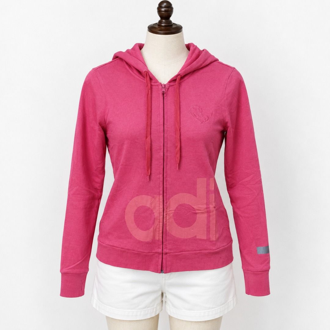 Adidas zip-up hoodie (Category: Coats, Jackets and Outerwear) located in Caloocan City. Submitted by dsenyothrift (Listing ID 1462472022, Image 1). Description: Size on tag: L Width: 18 inches Length: 24 inches Authenticity is not guaranteed .