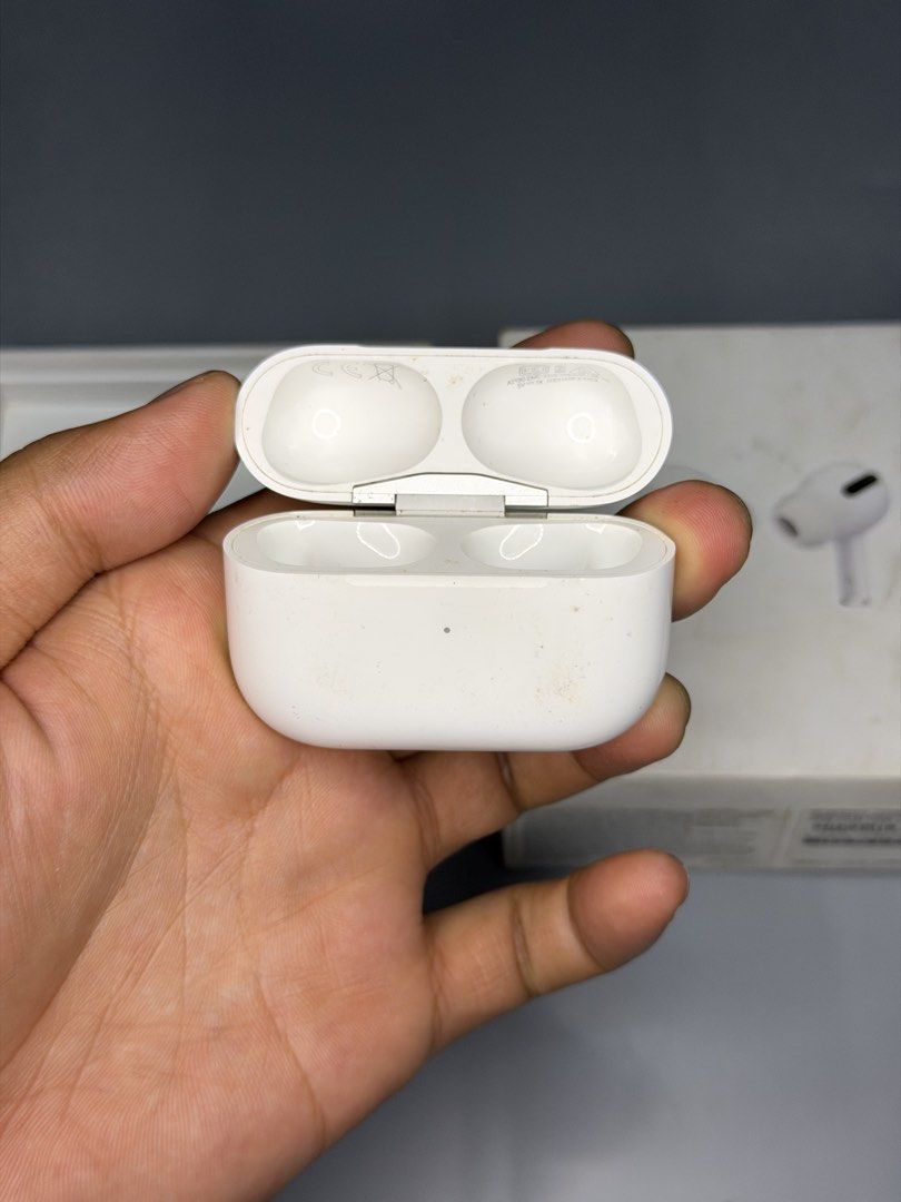 Airpods PRO 1ST GEN - CHARGING CASE ONLY! ( FIXED PRICE ) (Category: Earphones) located in Manila. Submitted by deyb. (Listing ID 1462649875, Image 1). Description: Airpods PRO 1ST GEN CHARGING CASE ONLY! ( FIXED PRICE ) PASS SA BELOW PRICE OFFER TAKE NOTE - FOR ORIGINAL ONLY! QC LOCATION.