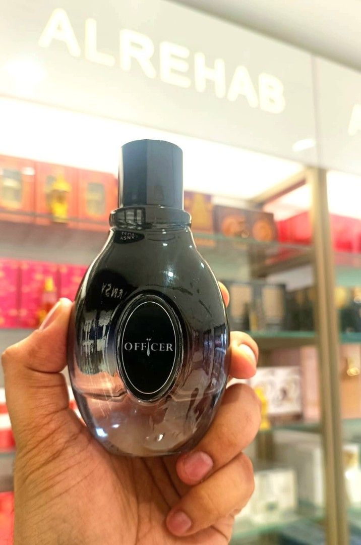 Al Rehab Officer Eau de Parfum 100ml (Category: Fragrance & Deodorants) located in Rodriguez. Submitted by pasabuymokaykwe_dubai (Listing ID 1462483102, Image 1). Description: ✅️Brand New ✅️From Dubai ✅️Original ✅️Dupe: Dior Sauvage Officer by ALREHAB PERFUMES is a Woody Aromatic fragrance for men. Top notes are Bergamot, Citruses and Pepper; middle notes are Lavender, Patchouli, Vetiver and Geranium; base notes are Cedarwood, Leather and Labdanu