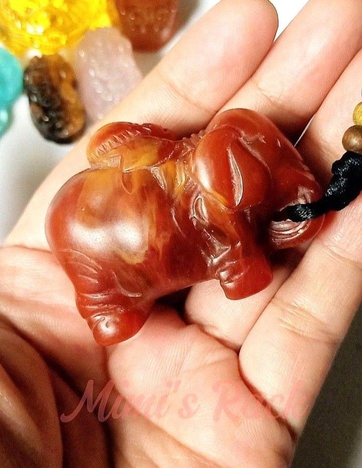 AMBERGRIS ELEPHANT CARVING ROPE NECKLACE (Category: Necklaces) located in Taguig. Submitted by mimisrack (Listing ID 1462650092, Image 2). Description: 🧡A gentle guardian charm for strength, wisdom, and lasting good fortune. -Elephant carving symbolizes strength, wisdom, and protection -Ambergris brings warm, calming, and grounding energy -Helps attract good luck, stability, and positive opportunities -Encourages patience, confidence, and emotio
