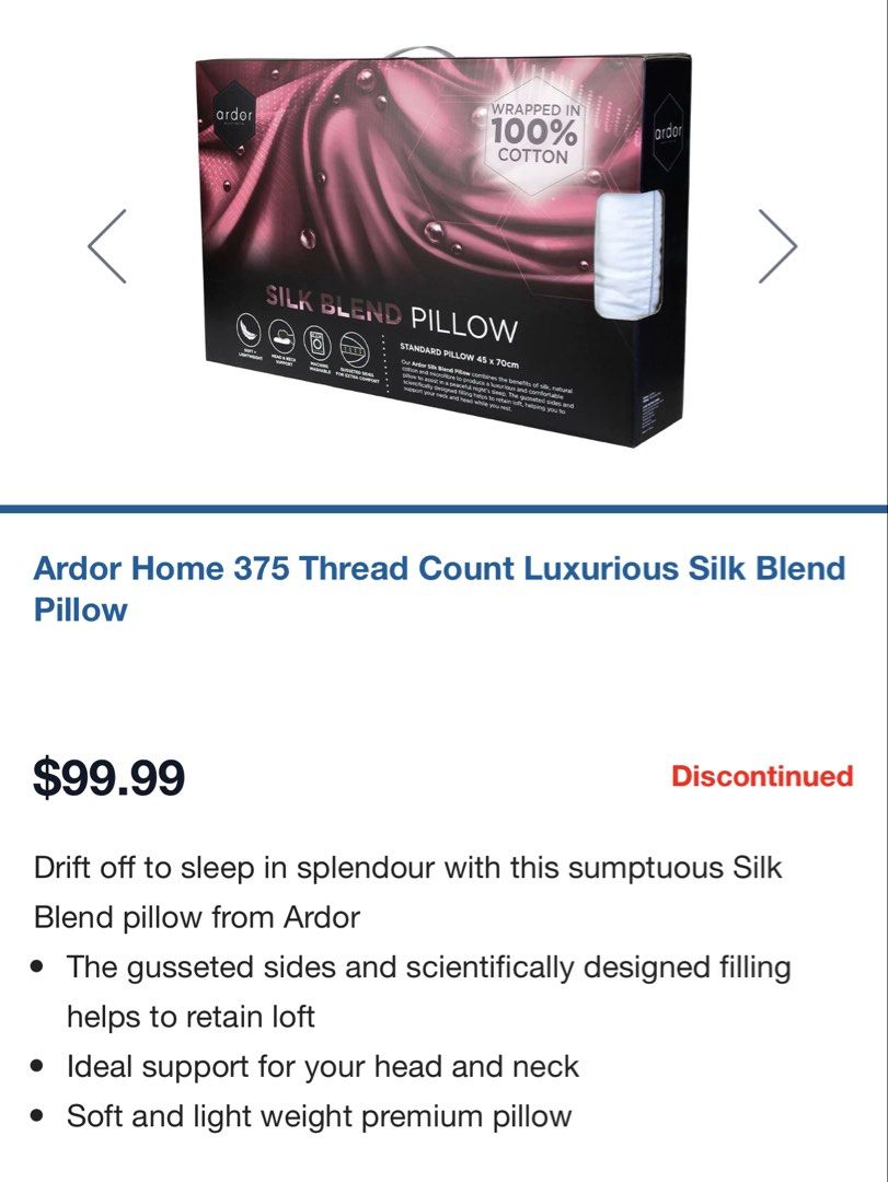 Ardor Silk Blend Pillow (Category: Bedding & Towels) located in Paranaque City. Submitted by sorajapanluxshoppe (Listing ID 1462440037, Image 2). Description: Ardor Silk Blend Pillow Extra piece retails for 5k+ was stored in closet unused price: 1800 .