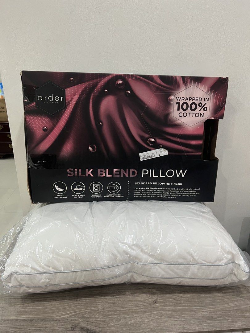 Ardor Silk Blend Pillow (Category: Bedding & Towels) located in Paranaque City. Submitted by sorajapanluxshoppe (Listing ID 1462440037, Image 3). Description: Ardor Silk Blend Pillow Extra piece retails for 5k+ was stored in closet unused price: 1800 .