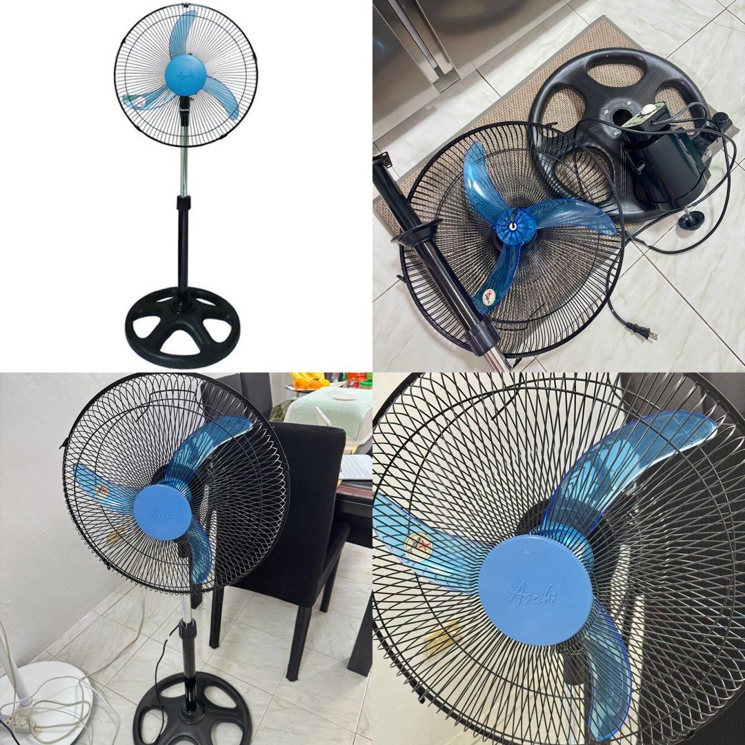 Asahi Stand Fan 16” (Category: Fans) located in Makati City. Submitted by authenticluxurygoodsss (Listing ID 1462470553, Image 1). Description: ALL DETAILS POSTED ALL PHOTOS POSTED 16” 3-speed settings Barely used Condition: Pls refer to photos Disassembled for delivery (to be put inside replacement box) Rfs: Spare unit FIXED PRICE Will ignore lowballers 📍 Santa Rosa Laguna (Lalamove to Metro Manila ranges from 120-200).