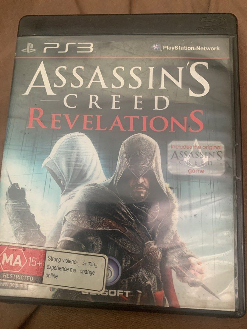 Assassin's Creed Revelations PS3 Game (Category: PlayStation) located in Makati City. Submitted by emenem.m (Listing ID 1462459034, Image 1). Description: - Assassin's Creed Revelations for PlayStation 3 - Includes the original Assassin's Creed game - Rated MA 15+ for strong violence - A must-have for your PS3 game collection.