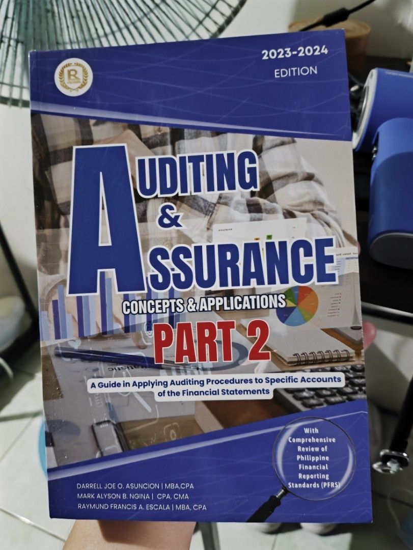 Auditing & Assurance PT 2 REO TEXTBOOK (Category: Textbooks) located in Pasig City. Submitted by Odyssey.Co (Listing ID 1462513292, Image 1). Description: .