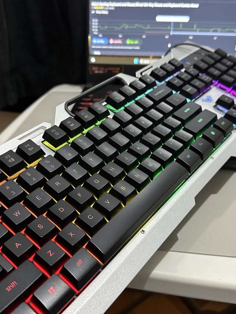 AULA F2023 Combo Wired Membrane Keyboard (Category: Computer Keyboard) located in Manila. Submitted by _ngaz (Listing ID 1462495743, Image 2). Description: - AULA F2023 Wired Keyboard ONLY - Sleek Silver Design - Membrane Keyboard with RGB Lighting - USB Connectivity - Perfect for Gaming and Everyday Use - Tested and Working - NEGOTIABLE .