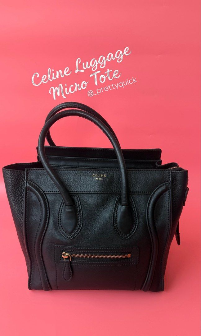 Authentic Celine micro luggage tote (Category: Luxury Bags & Wallets) located in Manila. Submitted by _prettyquick (Listing ID 1418485387, Image 1). Description: SALE SALE SALE preowned pls manage your expectations 100% authentic Follow us on instagram for more items @_prettyquick of Prettyquick luxury for FBPAGE with 12kfollowers.