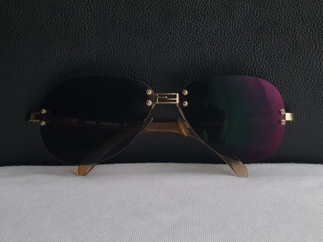 Authentic Fendi Rimless Eyeglass Sunglass Frame (Category: Sunglasses & Eyewear) located in Quezon City. Submitted by WasalakTwo (Listing ID 1462584244, Image 1). Description: Bought in Japan Authentic Excellent condition Clean and presentable May super baba na grade ang lens Open for delivery nationwide.