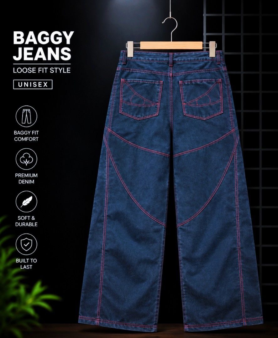 Baggy pants (Category: Jeans) located in Pandi. Submitted by jeffreysflores17 (Listing ID 1462569562, Image 3). Description: 2 pairs left. 1 block, 1 Navy blue..