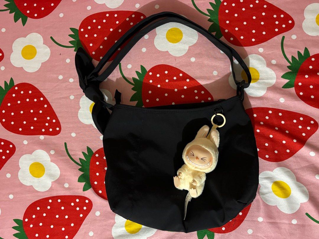 Bagsmart Ribbon Black (Category: Tote Bags) located in San Juan City. Submitted by prelaabthings (Listing ID 1462596302, Image 3). Description: Shipping via JnT and Lalamove It fits Ipad 10.9” Charm holder :) Compartments ✅ Keyholder ✅ Stylish ✅ Like New! Labubu charm not included hehe! .