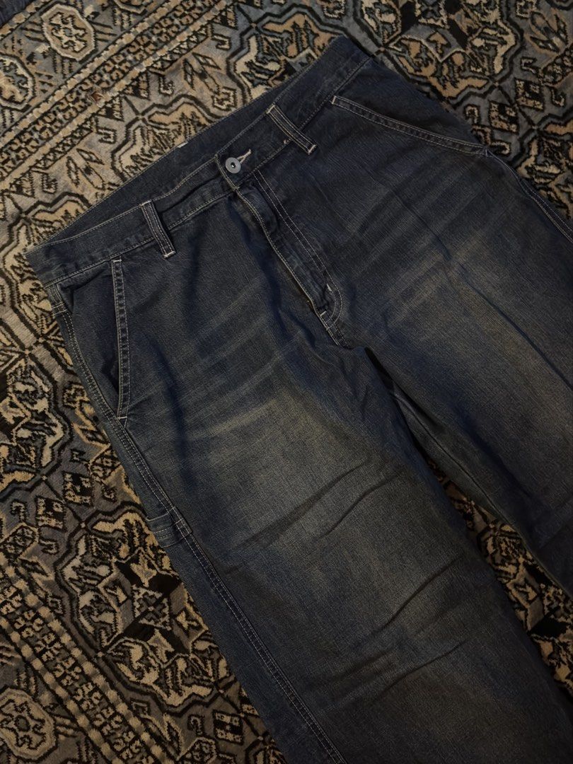 BEAMS HEART Denim Carpenter Pants (Category: Jeans) located in San Juan City. Submitted by blueroomfinds (Listing ID 1462574415, Image 2). Description: Beams Heart Carpenter Jeans Waist 32 Length 40 Hem 9.5 Bought directly from Beams Tokyo Worn once. .