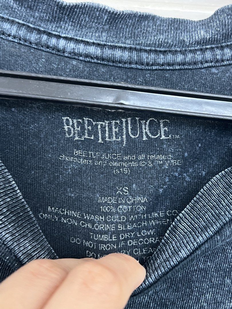 Beetle juice tshirt (Category: Shirts) located in Makati City. Submitted by anda.a (Listing ID 1462507169, Image 2). Description: Tshirt runs big. Fits small to medium frames.