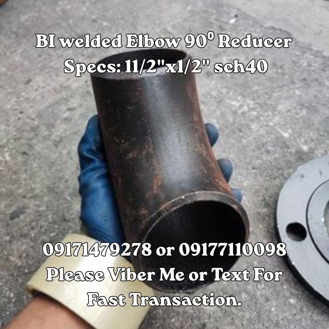 BI welded Elbow 90⁰ Reducer Specs: 11/2"x1/2" sch40 (Category: Home Improvement Tools & Accessories) located in Manila. Submitted by 09171479278_elsie. (Listing ID 1462444766, Image 1). Description: BI welded Elbow 90⁰ Reducer Specs: 11/2"x1/2" sch40.