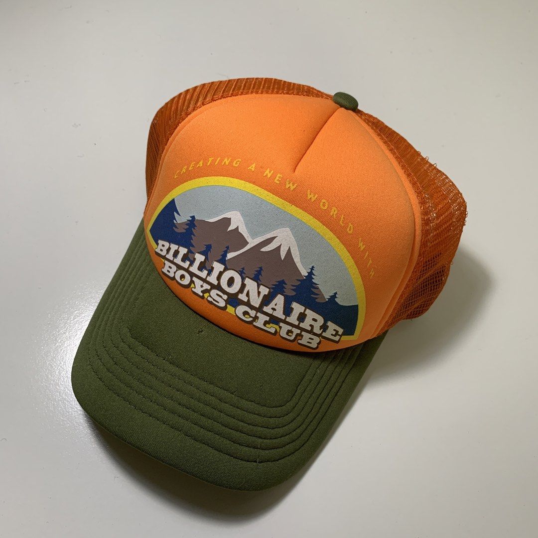 Billionaire boys club National Park hat (Category: Caps & Hats) located in Pasig City. Submitted by paymelikelandlord (Listing ID 1462640607, Image 1). Description: Billionaire boys club national park Orange / olive Trucker hat / Net cap Excellent condition as new 2850 shipped via J&T express Dm us to purchase Via Lalamove around metro manila .