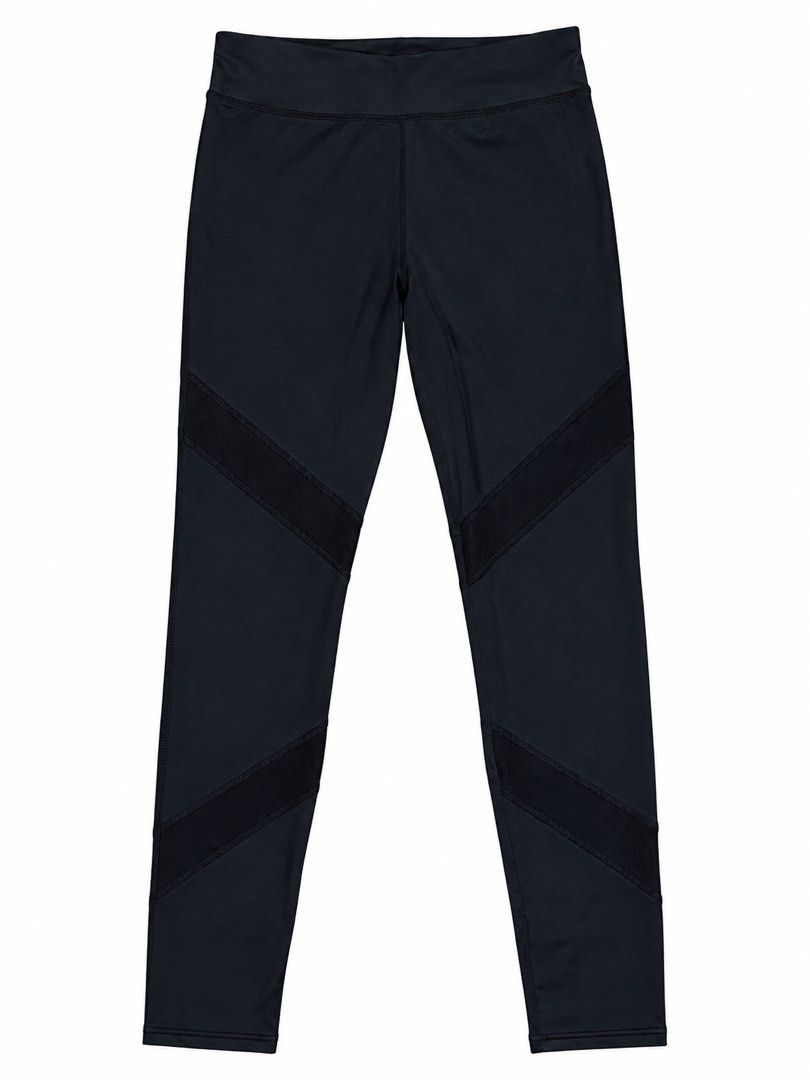 Black Athletic Leggings (Category: Activewear) located in Arayat. Submitted by atlantamillionairesclub (Listing ID 1462587198, Image 1). Description: diagonal mesh panels across the legs.