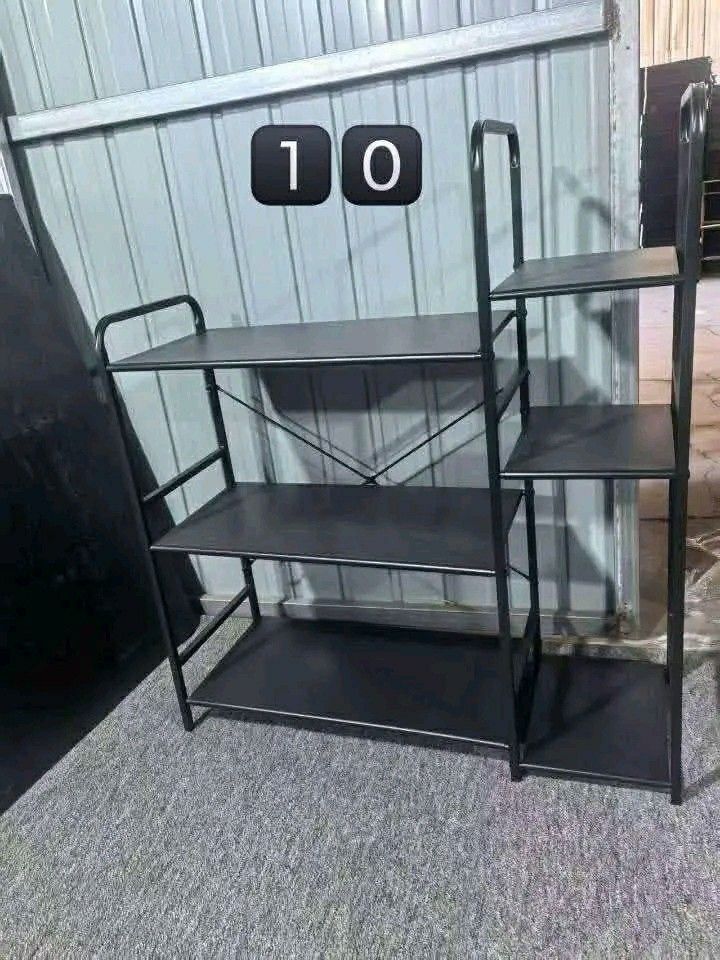 Black Metal Multi-Tiered Storage Shelf Rack (Category: Shelves, Cabinets & Racks) located in Manila. Submitted by wisecat_f7c143 (Listing ID 1462561795, Image 1). Description: .