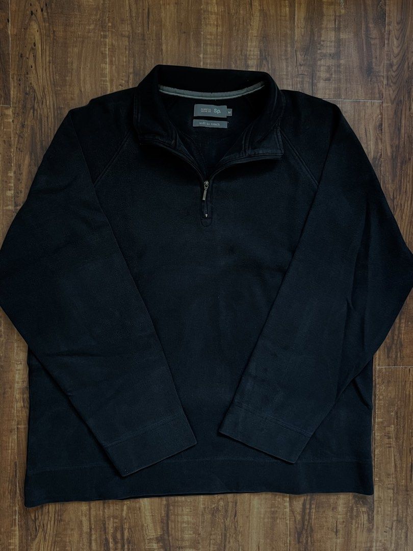 Black Quarter Zip for Men ( Marks and Spencer) (Category: Coats, Jackets and Outerwear) located in Bulacan. Submitted by _byndgrmnts (Listing ID 1462677405, Image 1). Description: Dm for more details mga tol -Item is already washed -No issues -700+ sf Dimes: 24x26.5.