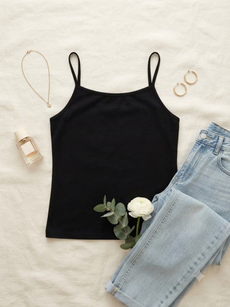 Black Sando / Tank Top (Category: Sleeveless) located in Las Pinas. Submitted by dnbrbnt (Listing ID 1462487005, Image 1). Description: size small to semi med loc. las piñas.