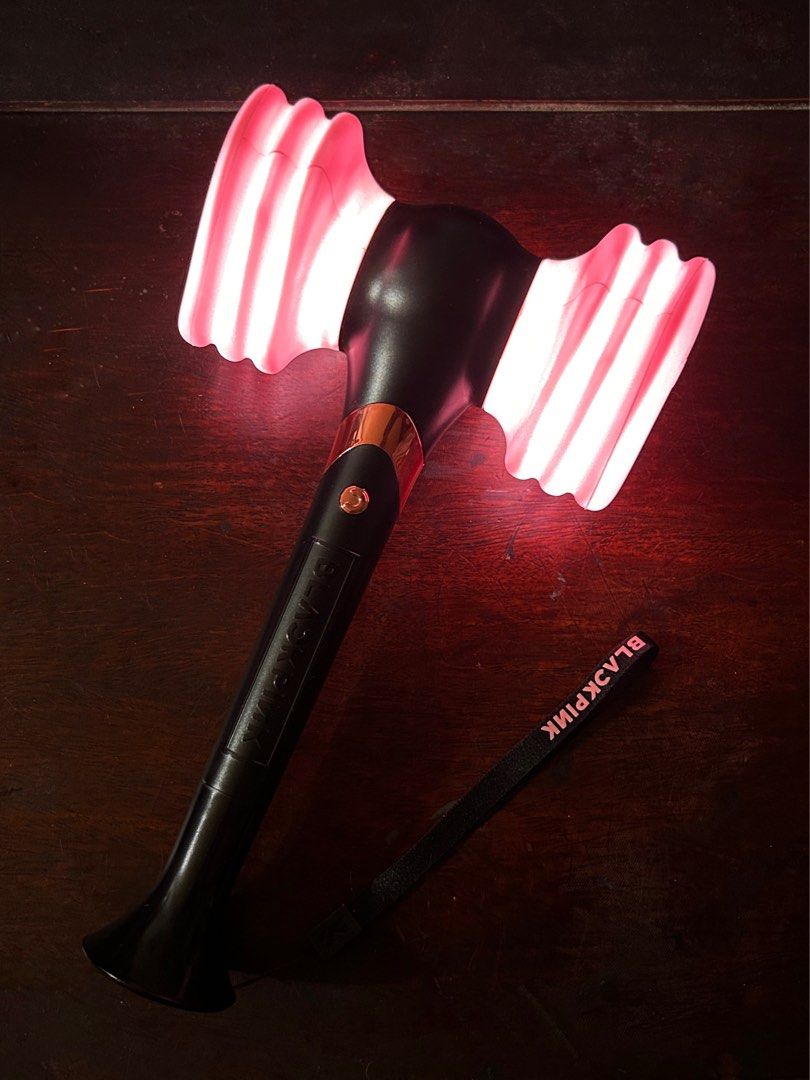 BLACKPINK Official Light Stick: Hammer Bong (Category: K-Wave Merchandise) located in Paranaque City. Submitted by fiamion (Listing ID 1462633392, Image 2). Description: • RFS: Quitting • MOP: GCash / GoTyme • Price is STILL NEGOTIABLE! Just DM your offers •Originally bought at a discounted price for ₱2,000 due to the damaged box caused by shipping (Korea to PH) •Hammer Bong itself is FULLY FUNCTIONAL, with no damages, and has never been used • D