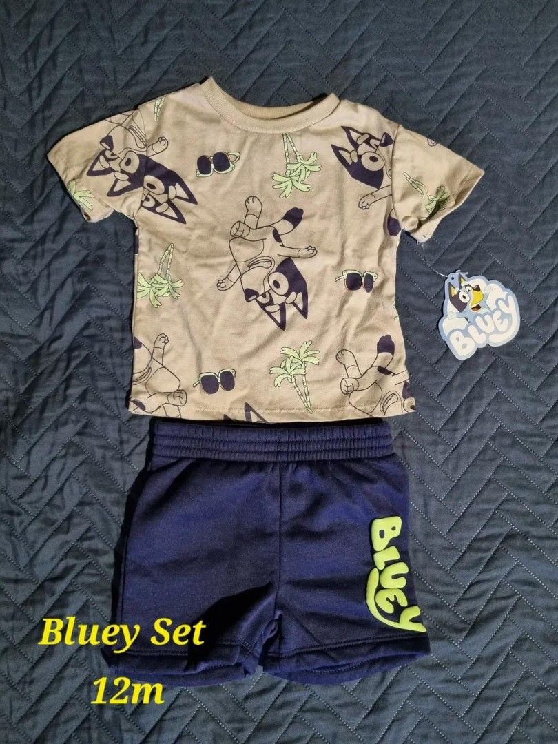 Bluey Shorts and Shirt set (Category: Babies & Kids Fashion) located in San Juan City. Submitted by amcnieves (Listing ID 1462531145, Image 1). Description: Bluey shorts and shirt set brand new with tag size 12M.