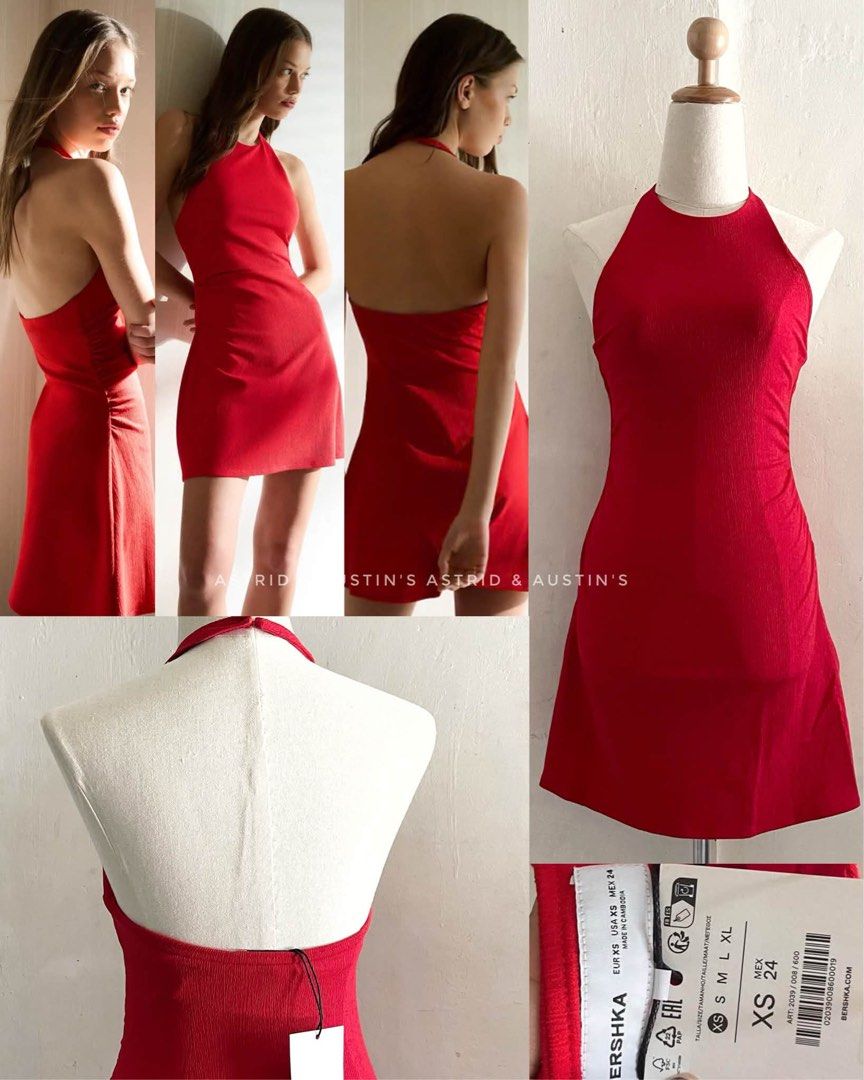 BNWT BERSHKA halter dress (Category: Dresses) located in Dasmarinas. Submitted by allisongrey1323 (Listing ID 1462653376, Image 1). Description: BNWT BERSHKA halter dress XS Small - 2pcs price: 1,100.