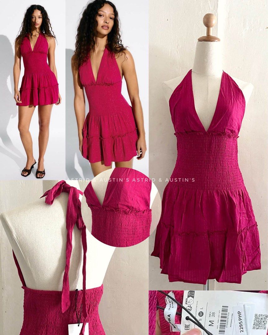 BNWT BERSHKA metallic thread dress (Category: Dresses) located in Dasmarinas. Submitted by allisongrey1323 (Listing ID 1462653178, Image 1). Description: BNWT BERSHKA dress w/ metallic thread Mediym on tag orig price: 2,295 price: 1,350.