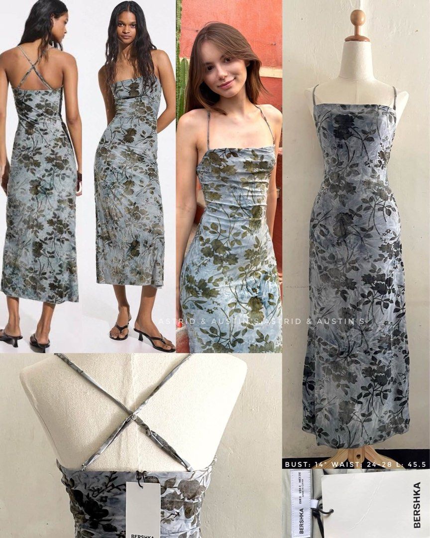 BNWT BERSHKA midi dress (Category: Dresses) located in Dasmarinas. Submitted by allisongrey1323 (Listing ID 1462652654, Image 1). Description: BNWT BERSHKA midi dress Small on tag orig price: 2,995 price: 1,550.