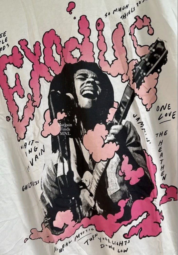 BOB MARLEY Exodus (Category: Shirts) located in Cavite. Submitted by handpickedshirts (Listing ID 1462508323, Image 2). Description: Brand new Off white to cream in actual Approx L29in W21in, W22in laid flat No backprint .
