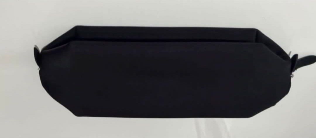 Burberry Black Pouch Cosmetic Bag (Category: Luxury Bags & Wallets) located in Pasay City. Submitted by szepter (Listing ID 1462444315, Image 3). Description: - Authentic Burberry pouch in classic black. - Ideal for organizing makeup, toiletries, or travel essentials. - Secure zipper closure with two convenient pulls. - Made from a soft, durable material resembling neoprene. - Features a subtle, embossed Burberry logo on the front. - Approximate 