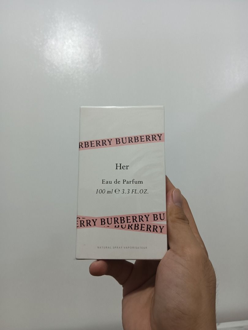 Burberry Her Eau de Parfum 100ml (Category: Fragrance & Deodorants) located in Manila. Submitted by selling.essentials (Listing ID 1462612009, Image 2). Description: - Authentic Burberry Her Eau de Parfum - 100ml bottle - Natural spray vaporisateur - Made in France.