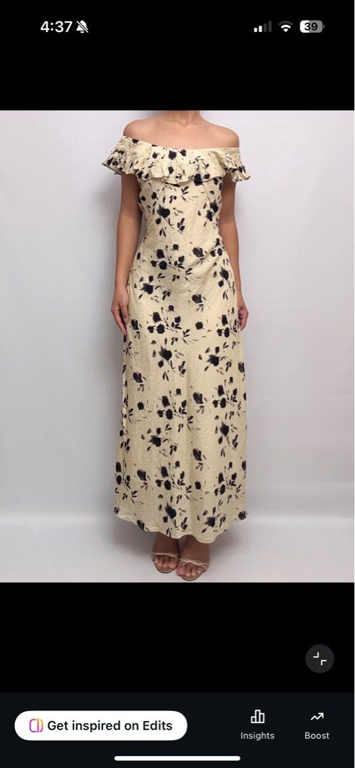 Bustier 2-way Floral Midi Dress (Category: Dresses) located in San Juan City. Submitted by jeane_de_arcc (Listing ID 1462659936, Image 1). Description: -with waist-tie, lined B:32-34” W:26-32” L:53” Hips:36-42” .