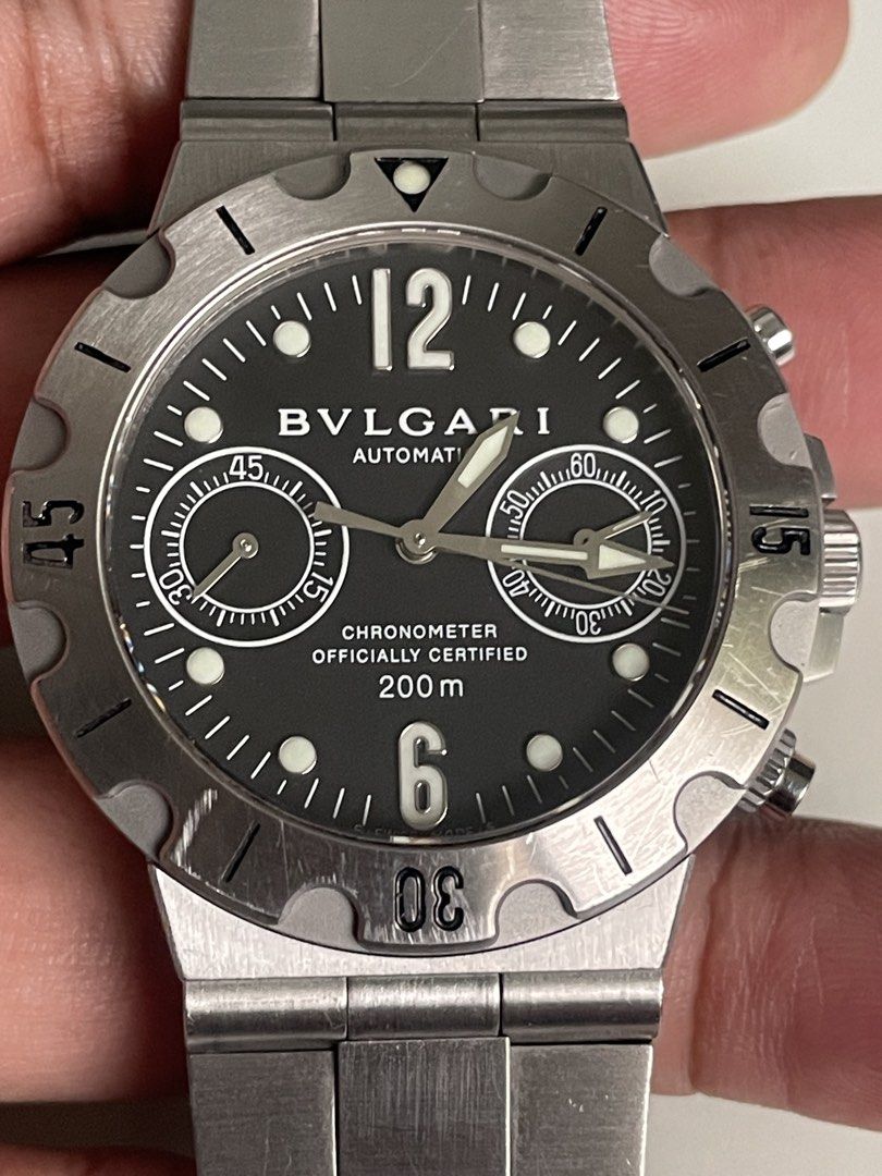 BVLGARI Diagono Chronograph (Category: Luxury Watches) located in Taguig. Submitted by j_watches007 (Listing ID 1462511732, Image 3). Description: Authentic Secondhand ⌚ Bvlgari Diagona Chronograph Chronometer Certified Automatic 200mm Swiss Made SCB 38 S B0 34401 Chronograph Function Black Dial with Luminous Hands & Markers Sapphire Crystal Stainless Steel Case 38mm Stainless Steel Bracelet 7 inch plus wrist size “Watch & Box” DISCLAIMER: IT’S O
