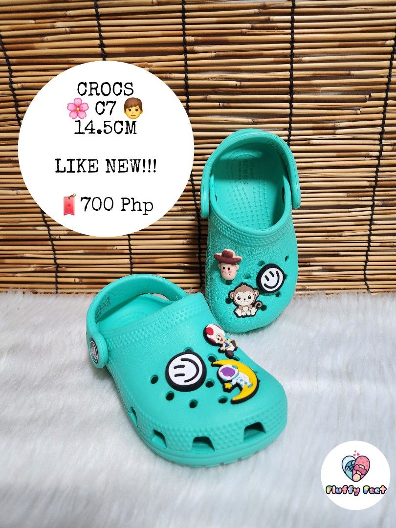 C7- Preloved Original Crocs for kids (Category: Babies & Kids Fashion) located in Navotas City. Submitted by FluffyFeet (Listing ID 1462644631, Image 1). Description: NEW ARRIVAL❗️ This is a PRELOVED ORIGINAL CROCS FOR KIDS❗️ Please manage your expectations ❤️ 📌Strictly MINE NOW, PAY NOW ONLY❗️ (Unless suki na po na maayos kausap at iwas cancellation) 📌You may ask for other photos before placing an order/s STRICTLY NO RETURN, NO EXCHANGE UNLESS
