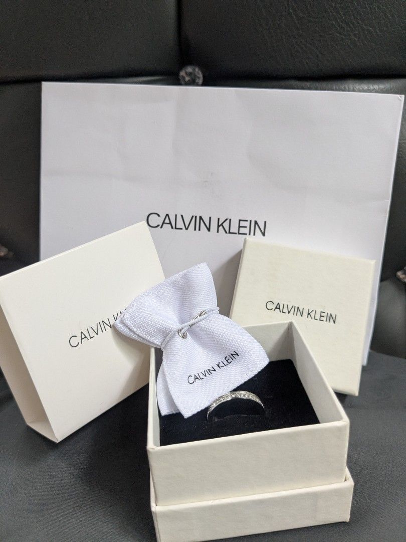 Calvin Klein Swarovski Crystals Ring (Category: Earrings) located in Quezon City. Submitted by nnncorner (Listing ID 1462589798, Image 1). Description: Calvin Klein Swarovski Crystals Ring 100% original Complete Set L9 size / Size 9 / 63-65 mm 5,980 original price in pesos Rfs: I lose weight, it fits but loose in my finger. Selling it for 3,000.