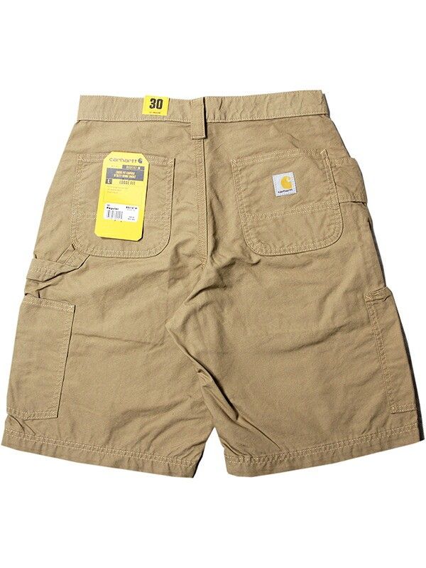 Carhartt B147 Carpenter Shorts (Category: Shorts) located in Caloocan City. Submitted by illestdyls (Listing ID 1462534199, Image 1). Description: - Brand: Carhartt - Size: 34 - Style: Carpenter Shorts - Color: Light Beige - Fit: Relaxed - Features: Classic workwear design, multiple pockets - Material: Comfortable and durable fabric - Ideal for: Everyday wear, outdoor activities.