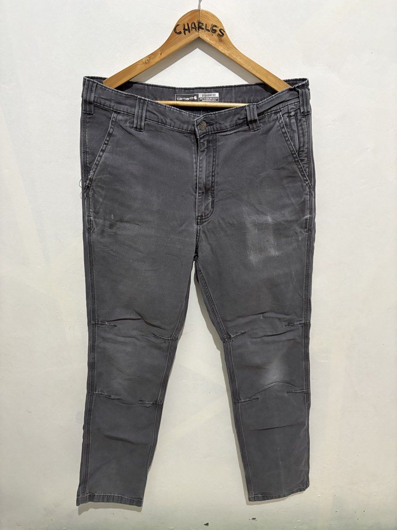 Carhartt Straight Fit Work Pants 34x32 Grey (Category: Jeans) located in Cabanatuan. Submitted by chingweyyy (Listing ID 1462619340, Image 2). Description: - Carhartt Straight Fit Work Pants - Size: 34x32 - Color: Grey - Origin: Made in Nicaragua - Features: Durable, built for work - Ready for your next project! -34 Waistline x 42 Length x 7 Leg Opening .
