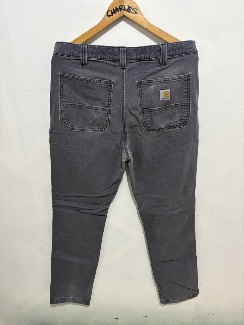 Carhartt Straight Fit Work Pants 34x32 Grey (Category: Jeans) located in Cabanatuan. Submitted by chingweyyy (Listing ID 1462619340, Image 1). Description: - Carhartt Straight Fit Work Pants - Size: 34x32 - Color: Grey - Origin: Made in Nicaragua - Features: Durable, built for work - Ready for your next project! -34 Waistline x 42 Length x 7 Leg Opening .
