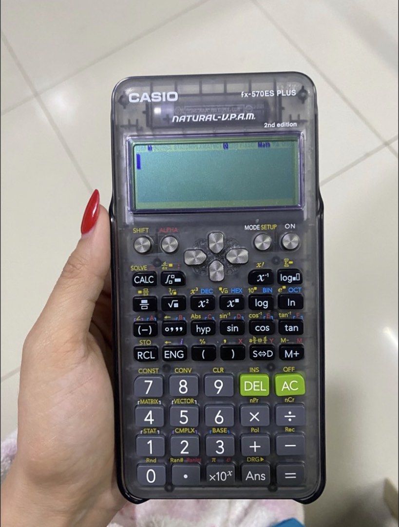 CASIO fx-570ES PLUS TRANSPARENT SCIENTIFIC CALCULATOR (Category: Office & Business Technology) located in Makati City. Submitted by art_angel (Listing ID 1462556685, Image 1). Description: like new used only a few times 100% working changed battery with box lady owned rfs: upgraded .